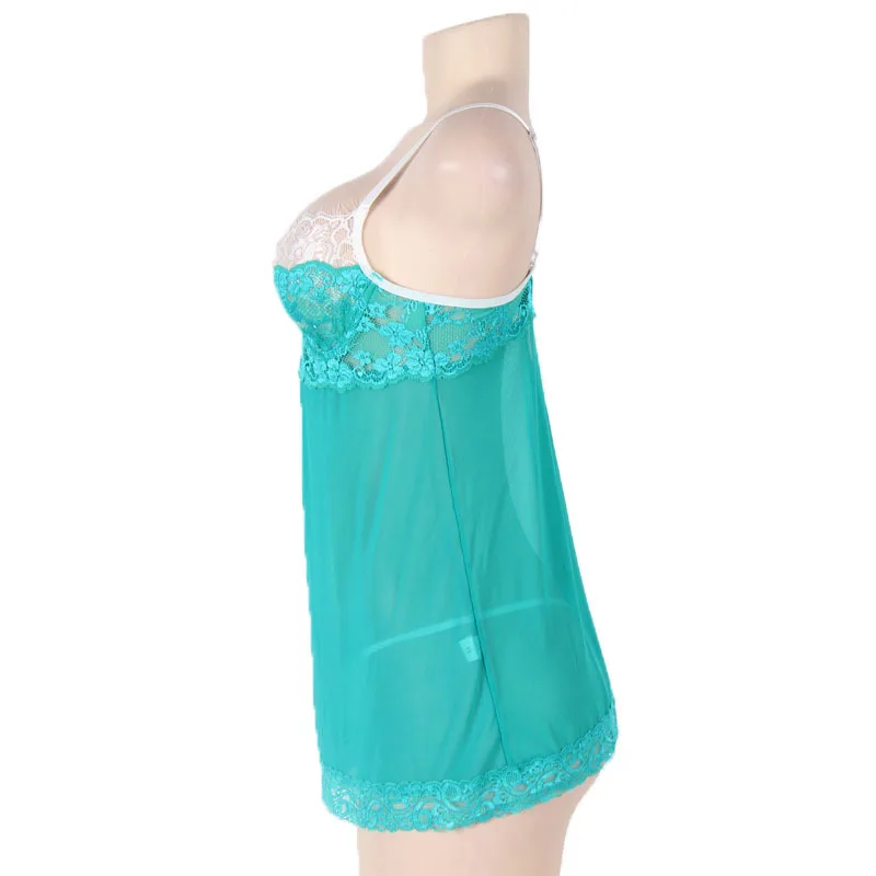 2018 Новое Кружевное сексуальное прозрачное платье плюс размер женское белье