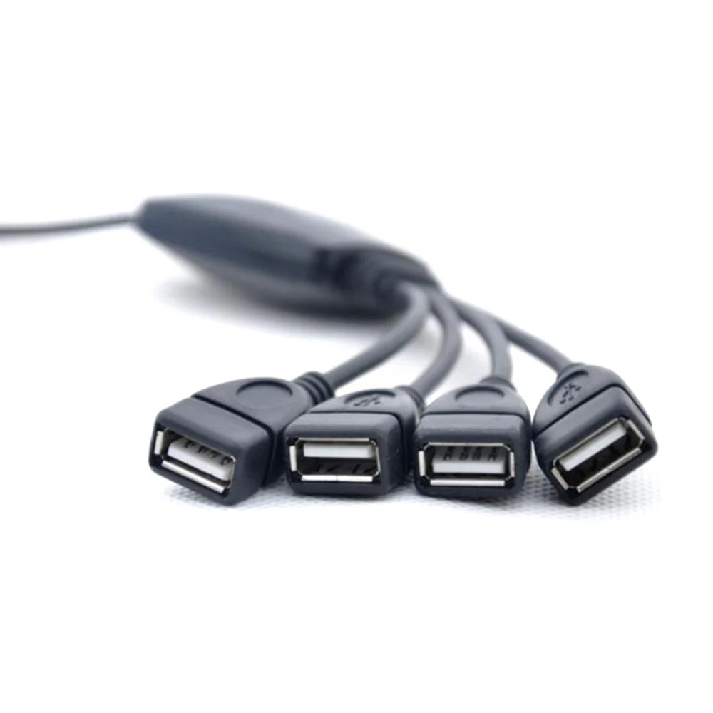 4-портовый USB-кабель хаб расширения/сплиттер-адаптер Micro USB кабель для зарядки