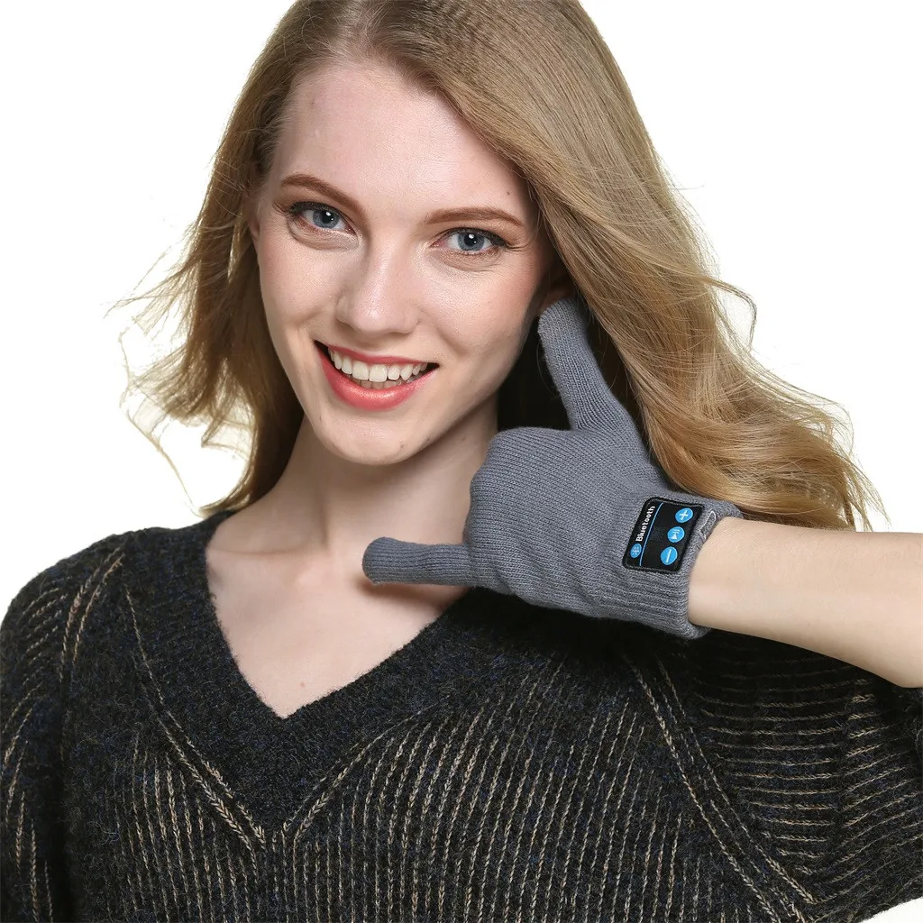 Bluetooth плюшевые перчатки с стереонаушниками гарнитура динамик беспроводные теплые спортивные музыкальные наушники гарнитуры микрофон Handfree