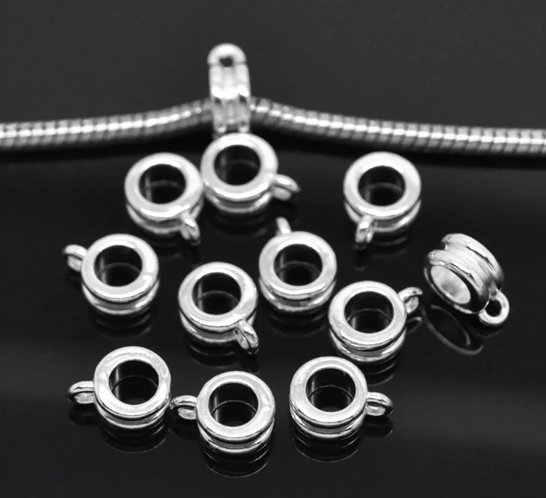 DoreenBeads 15 шт. Серебристые бусины под залог подходят для европейских