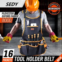 2021 sedy bib apron 16 pocket tool bag woodworking gardening craft mechanic oxford cloth for tool storage organizer tool kit