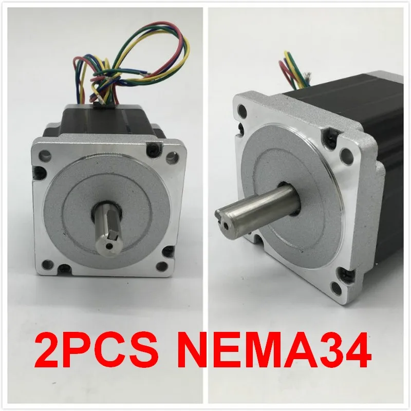 2 шт. шаговый двигатель Nema34 86*80 мм 4A 4 нм 580Oz in 2ph провода с высоким крутящим моментом