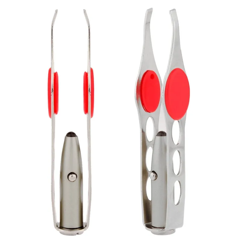 

1 PC Lightweight Eyebrow Tweezers Stainless Steel Handy LED Light Eyelash Eyebrow Hair Removal Tweezers Makeup Tool