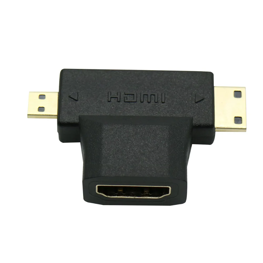 3 в 1 Micro HDMI Mini мужчина к адаптер V1.4 мужчин и женщин 90 градусов M/F комбо |