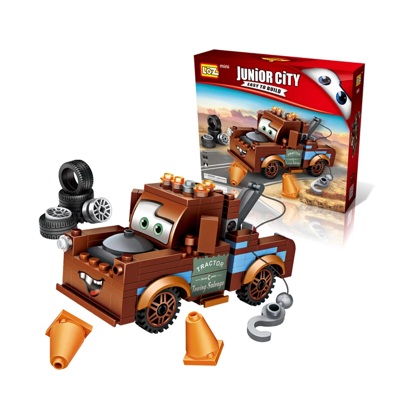 LOZ Мини гоночный автомобиль красная синяя жёлтая машина грозы пикап родстер