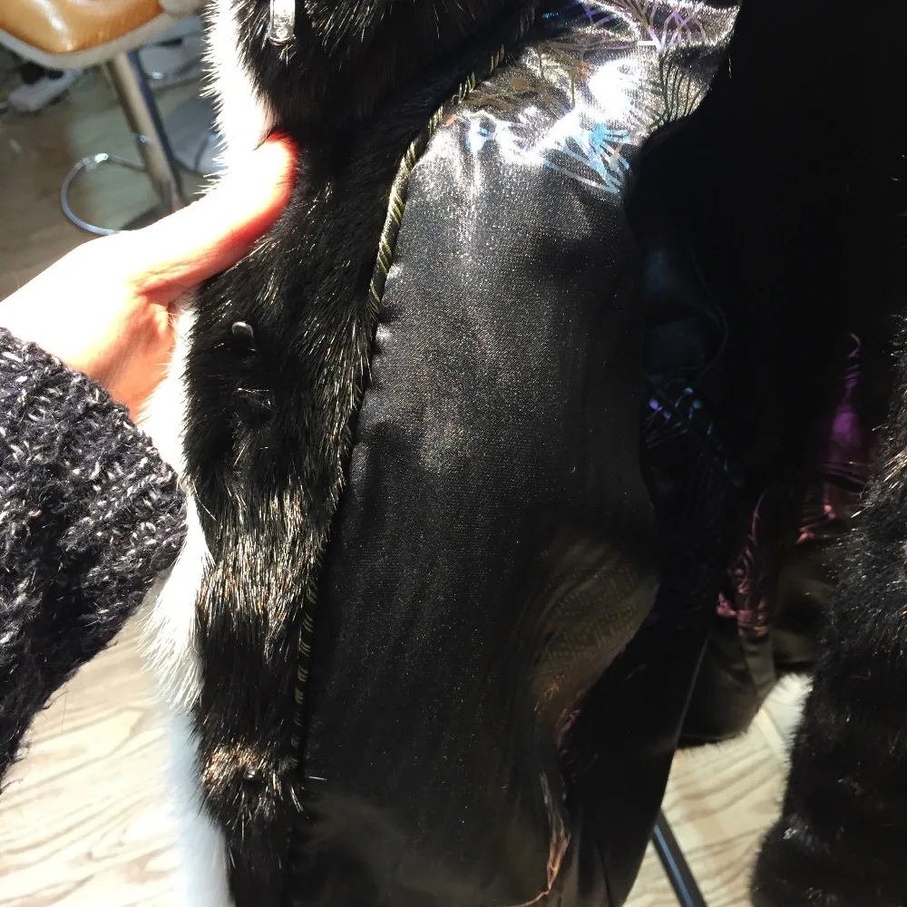 SQXR модная женская шуба из натурального меха норки популярная норки|fur real|real mink