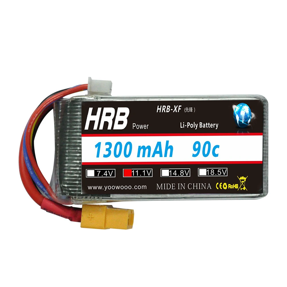 HRB FPV Racing 11 1 V 1300mah 90C 180 3S RC LiPo аккумулятор для радиоуправляемого автомобиля