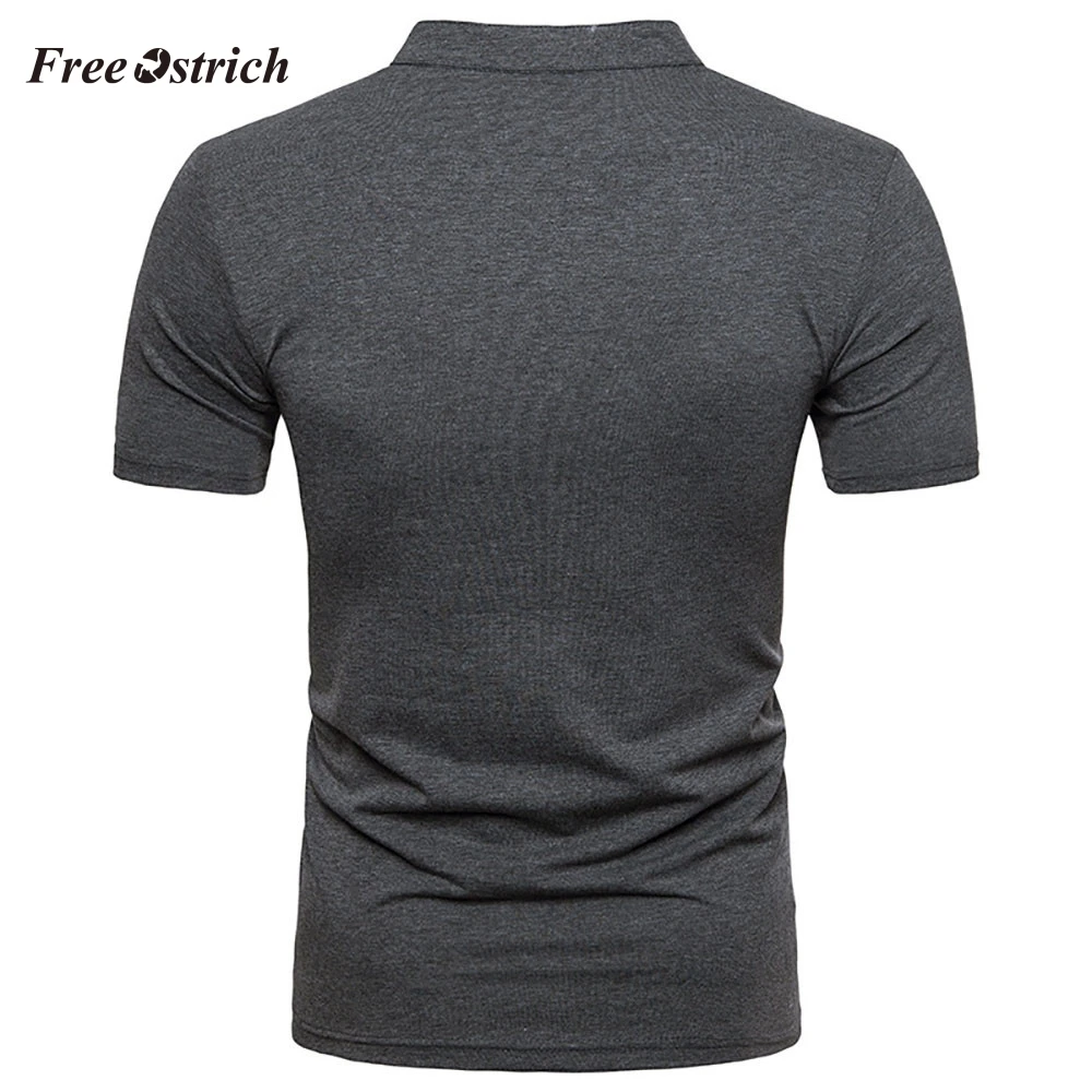 Бесплатная Страусиная Мужская рубашка с v образным вырезом повседневные
