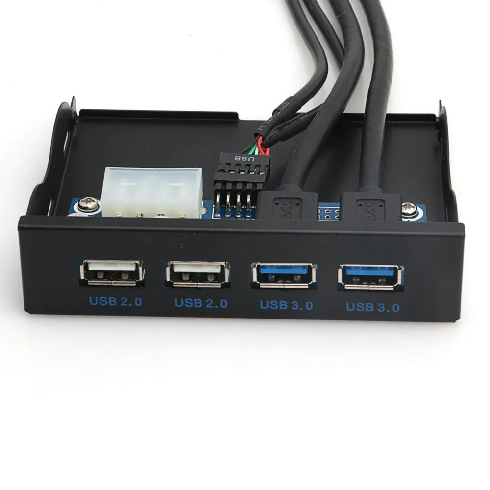 2 USB 2,0 и 2 USB 3,0 Передняя панель 4 порта концентратор USB 3,0 20 Pin сплиттер внутренний кронштейн адаптер для рабочего стола 3," флоппи-отсек