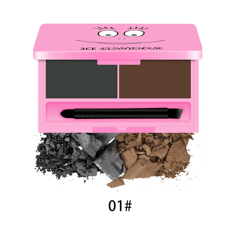 01 3CE Eunhye House бренд EyesMakeup карандаш для бровей 2 цвета долговечный легко носить натуральные глаза двухцветная пудра для бровей - Цвет: 01