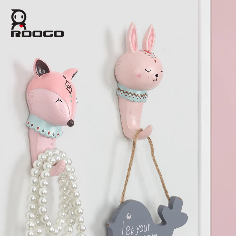Roogo в этническом стиле с мультяшными животными крючок для домашнего декора