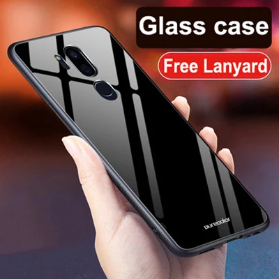 Для LG G7 чехол G7ThinQ животный узор закаленное стекло задняя крышка чехол LGG7 G7 ThinQ G710 ударопрочный стеклянный чехол для LG G7 тонкий Q