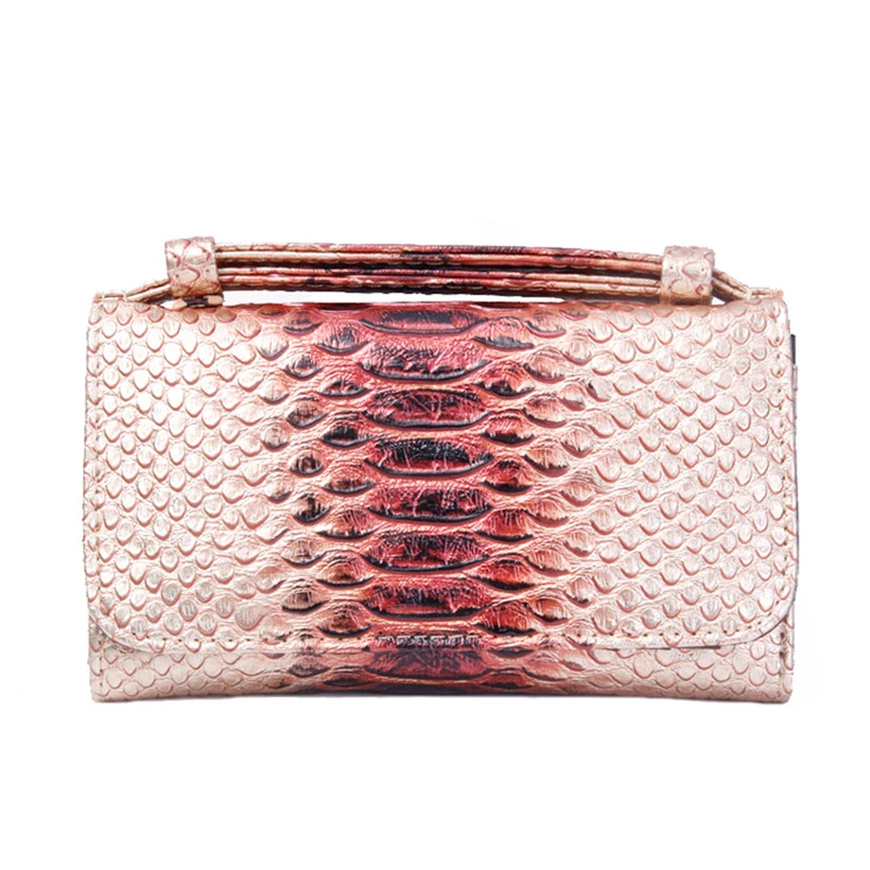 Клатч из змеиной кожи на одно плечо XMESSUN маленькая сумка через клатч натуральной