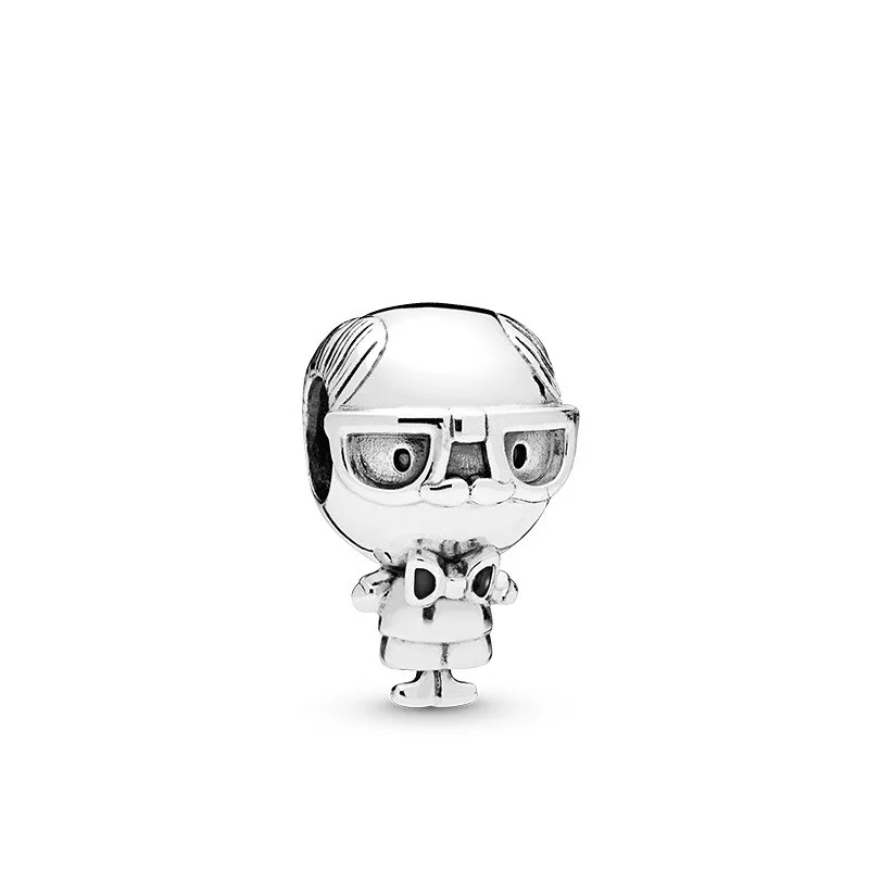 Grandfather 5 шт. HTevak новые фигурки людей амулеты девочка мальчик дедушка разделитель Семейные бусины подходят DIY Pandora браслет чокер Изготовление ювелирных изделий - Цвет: Grandfather