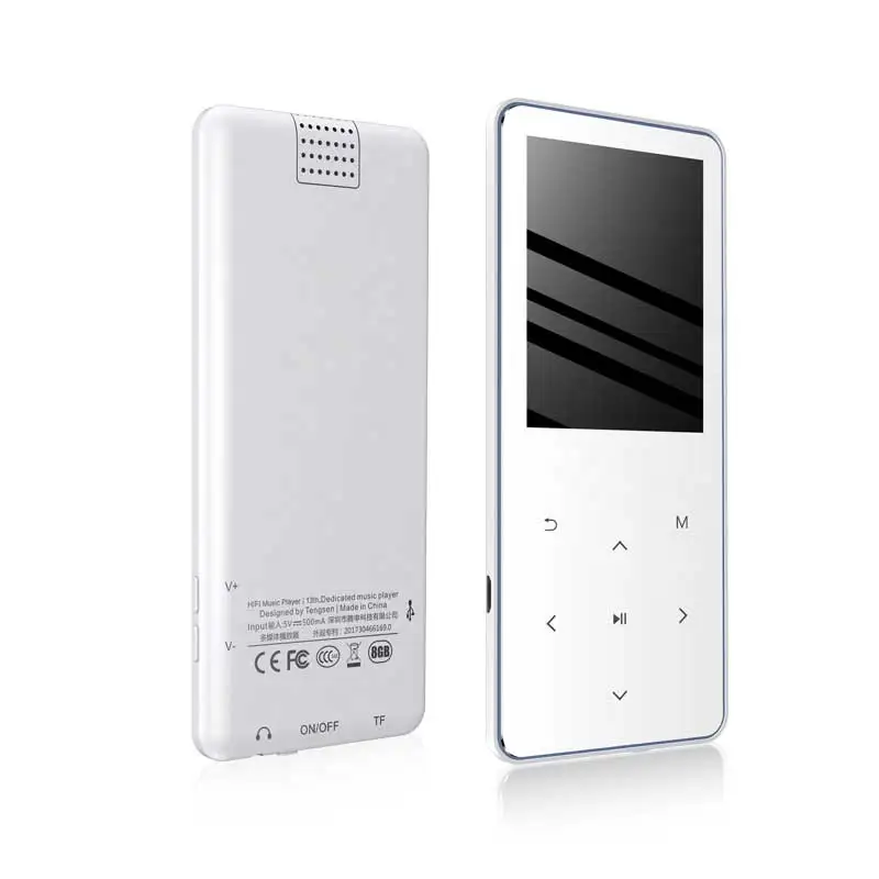 Bluetooth 4,2 сенсорный экран MP3-плеер встроенный 16G HIFI Lossess портативный тонкий mp3-плеер с радио и громким динамиком для ходьбы - Цвет: X12White
