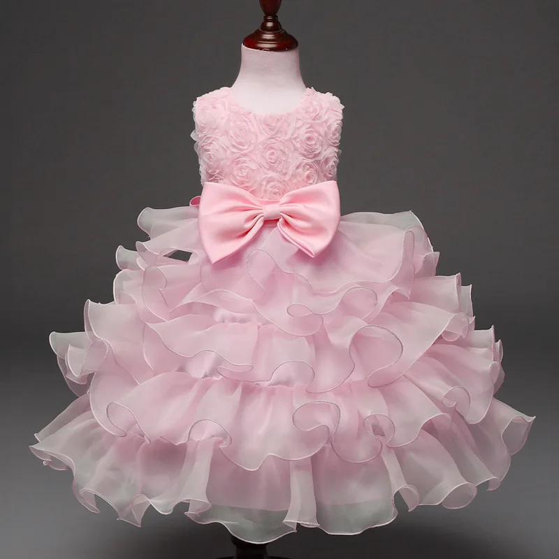 Lace Baby Girl Christening Wedding Party Dress Toddler Formal Ball Gown Infant Princess Costume Children Clothing 8Yrs | Детская одежда