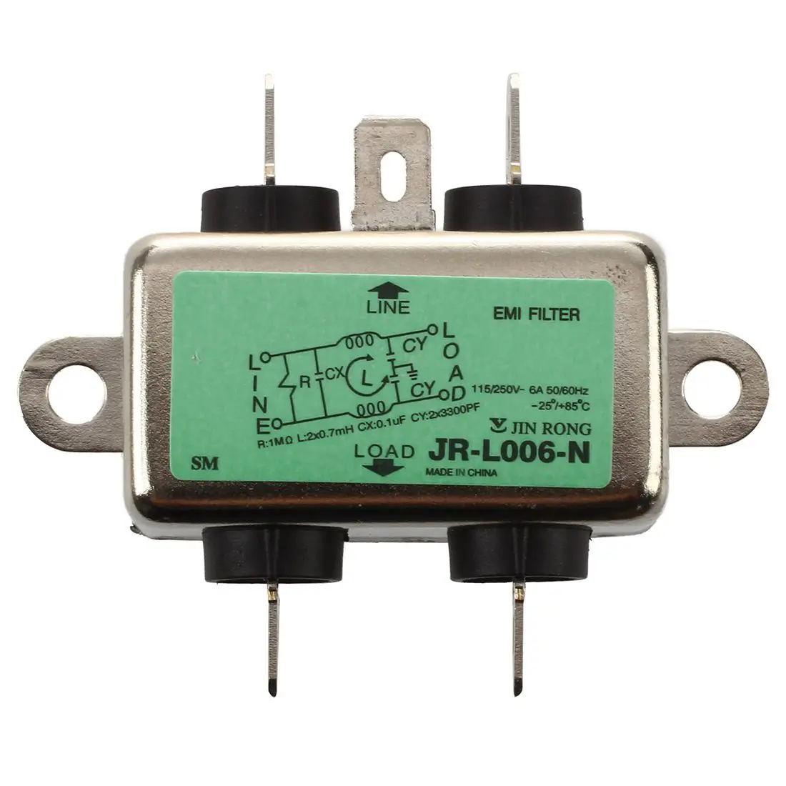 Оптовый товар пайки наконечник 6A 115/250VAC электролиния EMI фильтр|Сетевые шнуры и