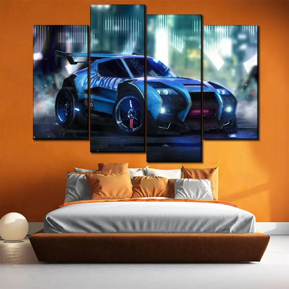 Рамки или без рамки 5 шт Rocket League крутая игра автомобиль Картина гостиная дома