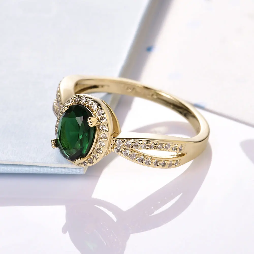 Женские кольца MOLIAM светло синие/зеленые средней длины с фианитом Рождественский