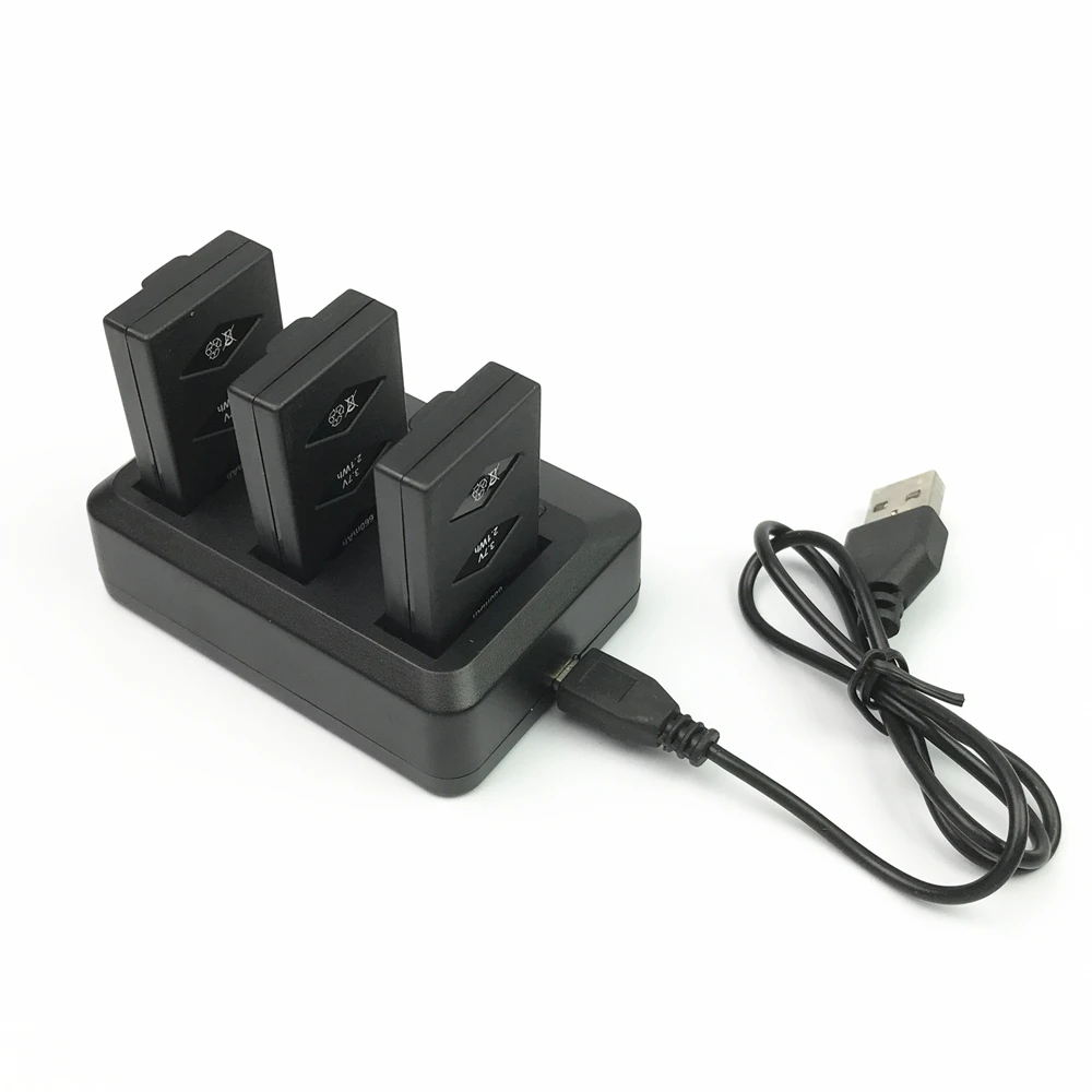 Новый параллельно Батарея Зарядное устройство USB 3 Порты и разъёмы 7 V адаптер для