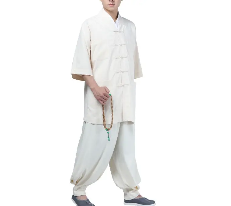 Летняя крутая буддийская унисекс форма для медитации shaolin костюм монаха zen lay