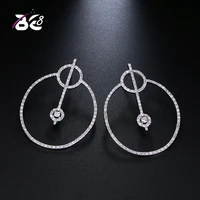 be 8 2018 top fashion hot sale shinning cubic zircon big round drop earring for wedding gift accessories e501