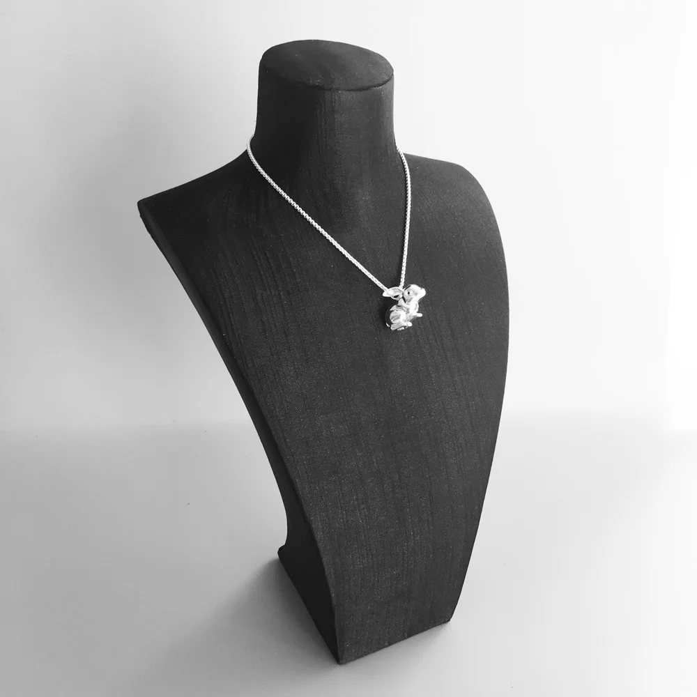 Silver Bunny Rabbit Pendants 2018 Fashion Eternity Love Chain Necklace Accessories Pendant Jewelry Bijoux Cute Gift for Women | Украшения и