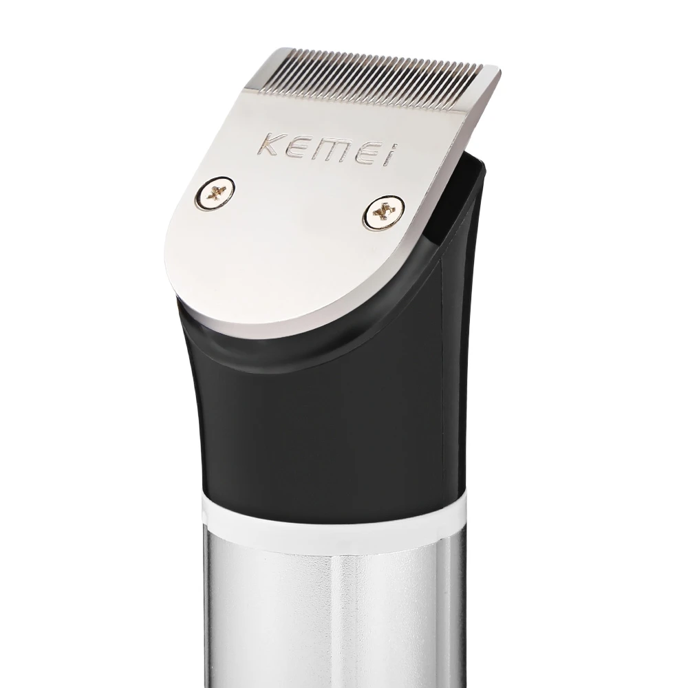 Kemei KM-3007 профессиональная электрическая машинка для стрижки волос, машинка для стрижки волос Титан легированное лезвие 3 в 1 низкий уровень шума четыре ограничивающие насадки