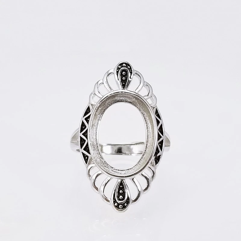 100% Настоящее серебро 925 пробы черный натуральный камень оникс Винтажное кольцо с