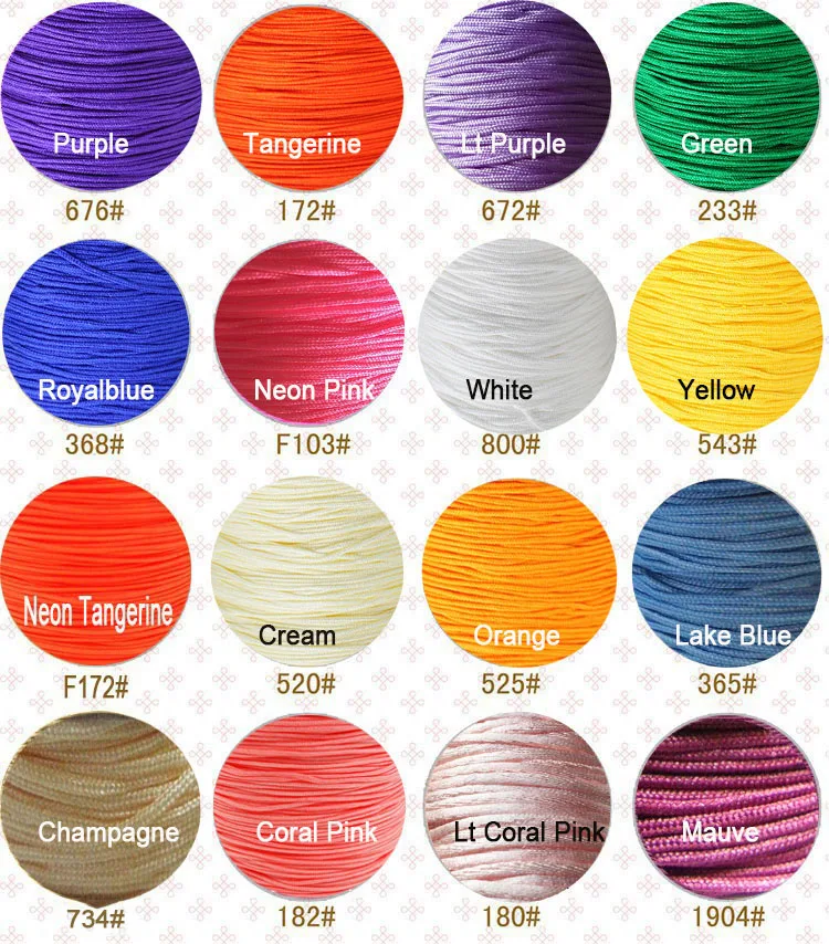 0 8 мм атласная плетеная нейлоновая веревка-ювелирные аксессуары веревка макраме