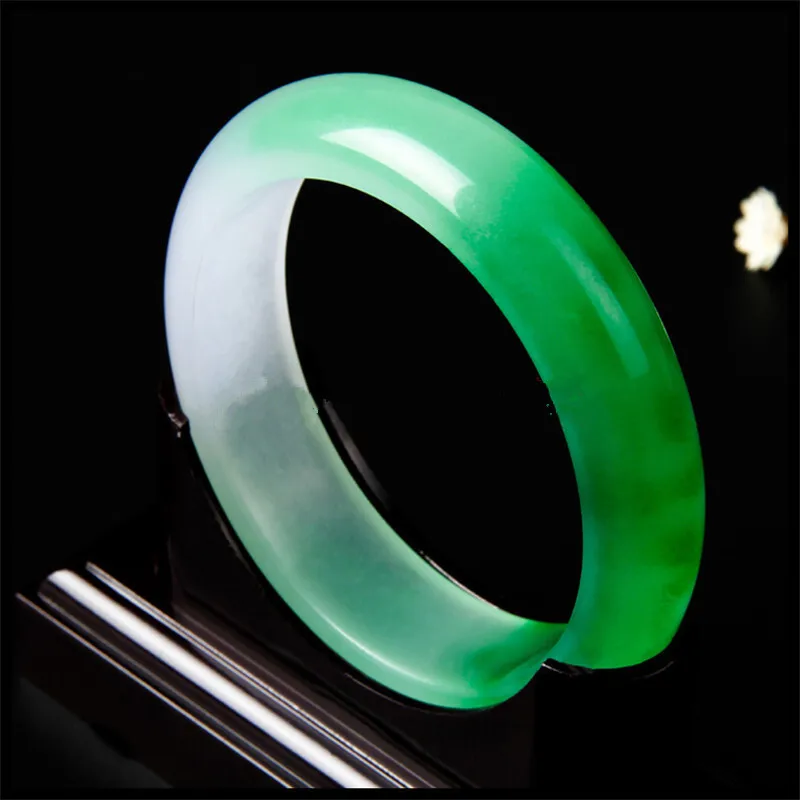 

Natural Jade Grade A Ice Green Bangle New Green Jade Bracelet Burma Jade Bangle For Woman Gifts Drop Shipping