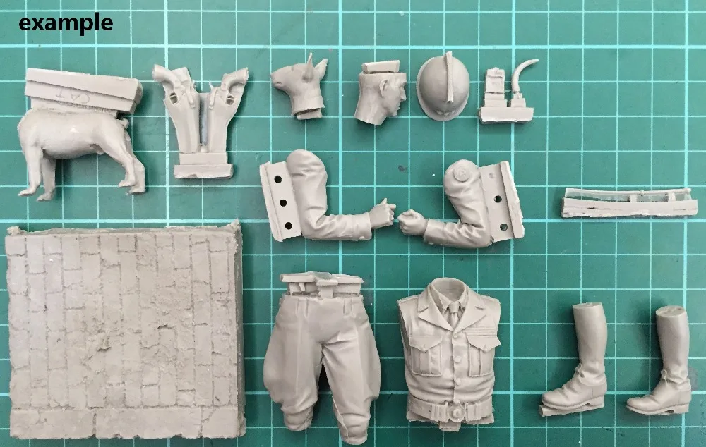 1/16 масштаб Неокрашенная смола фигура солдат GK фигура