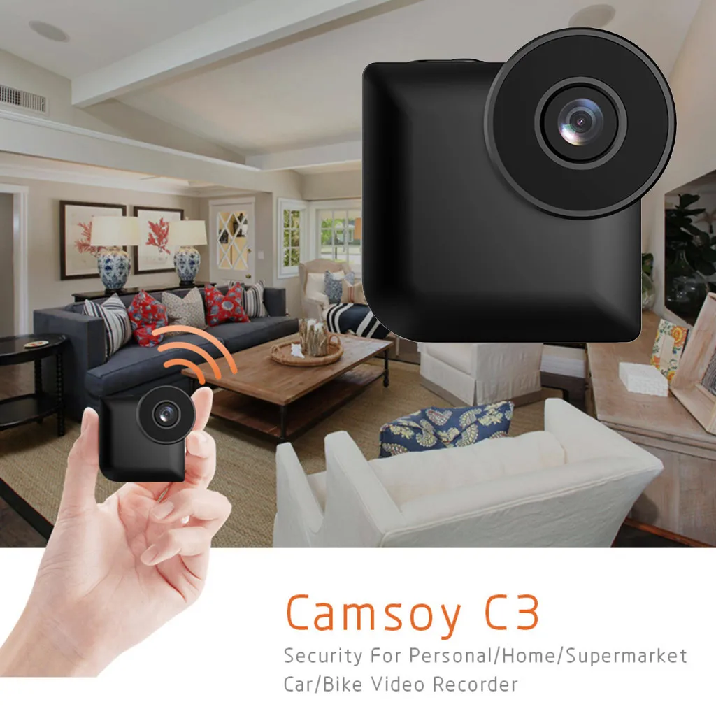 Camsoy C3 IP мини камера WiFi беспроводной P2P пульт дистанционного управления