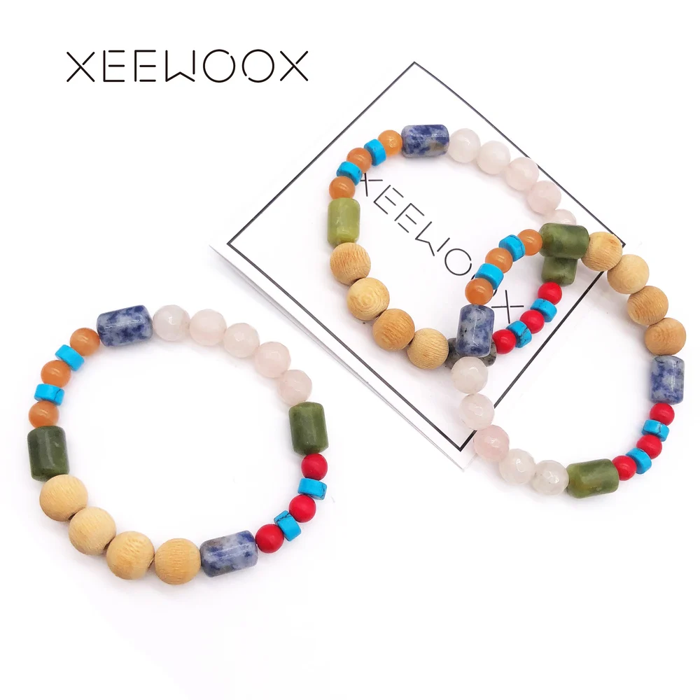 Женский красный браслет Boho с натуральным камнем целебный из чакры новинка