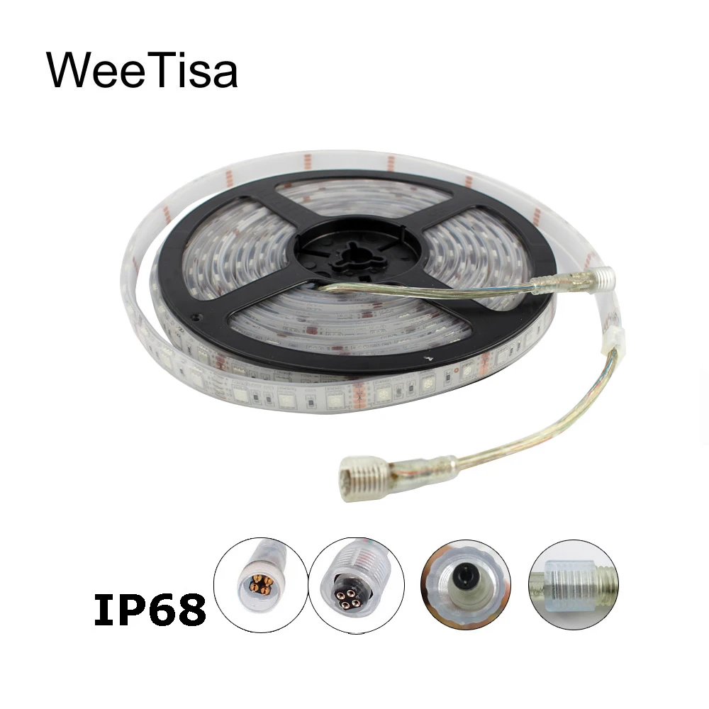 Водонепроницаемая светодиодная лента 12 В 24 постоянного тока IP68 300 SMD 5050 Гибкая