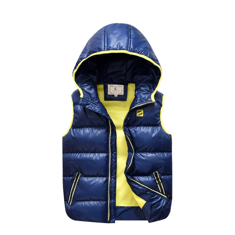 Зимние Детские жилеты для мальчиков теплая верхняя одежда пальто детский жилет