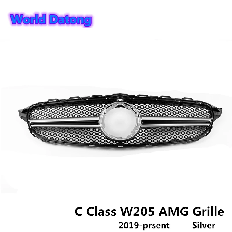 Спорт W205 AMG сетка решетка с камерой для Mercedes C класс ABS передняя спорт Benz C43 C250 C300 C350