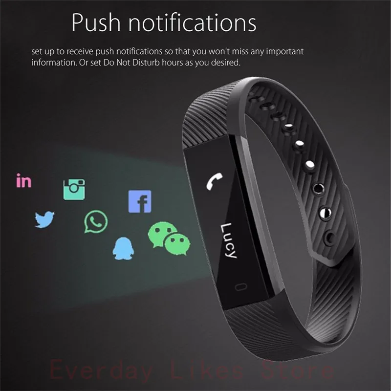 Mesuvida id115 HR Смарт Bluetooth браслет Heart Rate Мониторы Фитнес трекер Шагомер смарт для