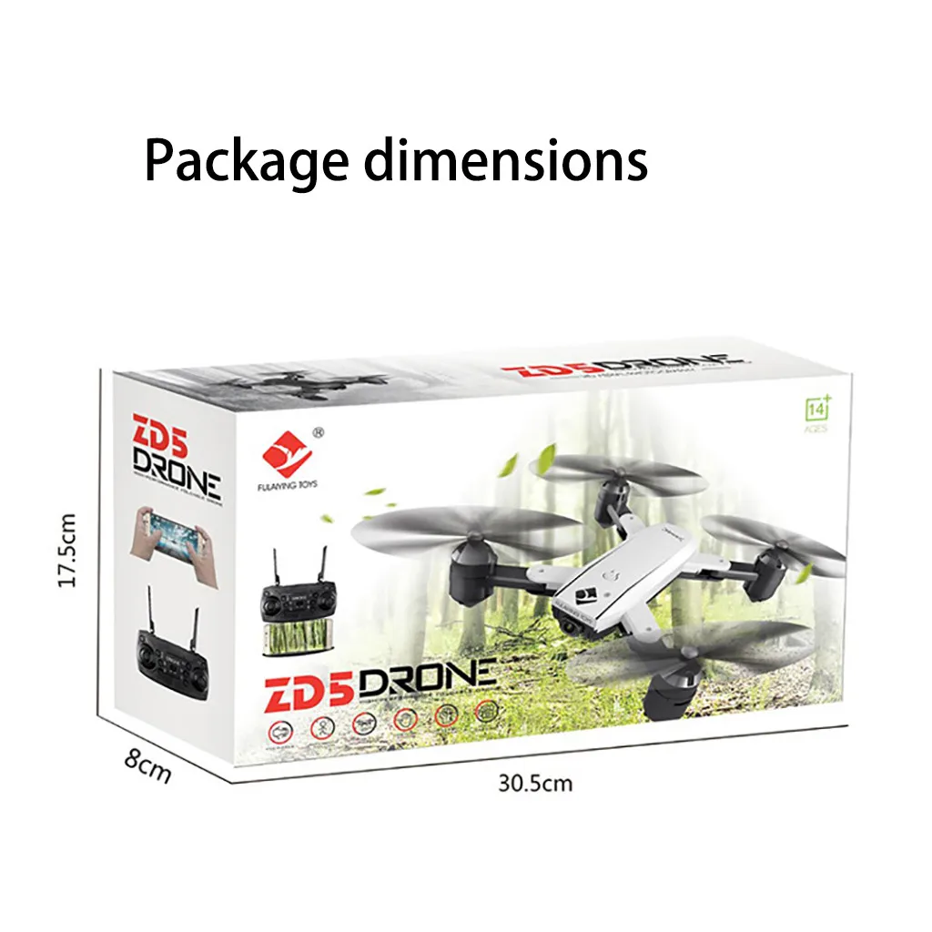 RC самолеты ZD5 G 2 4 ГГц 4CH 1080P 5MP WIFI оптический поток двойной камеры Квадрокоптер Дрон