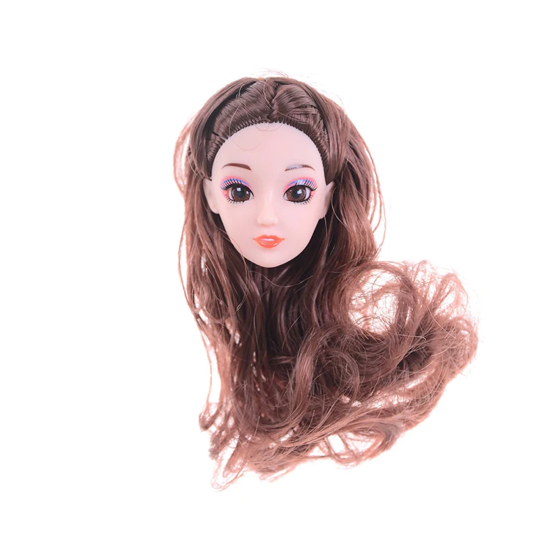 3D голова коричневые кудрявые волосы DIY аксессуары для куклы лучший подарок
