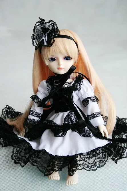 [Wamami] 142 # платье/костюм SD 1/6 DZ AOD BJD Dollfie черно белый|Куклы| |