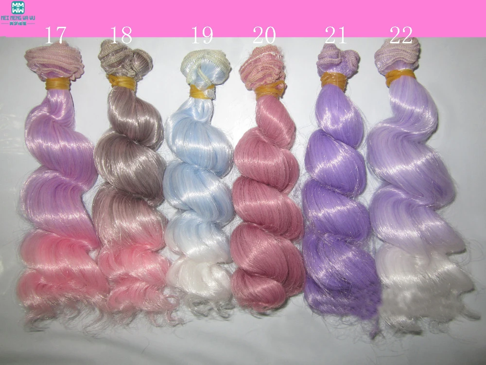 1 шт. 15 см Толстые вьющиеся волосы высокой температуры для 1/3 1/4 1/6 BJD SD парики кукол