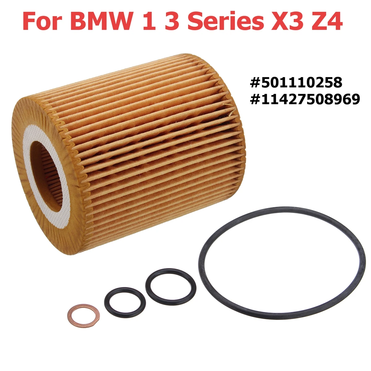 Масляный фильтр двигателя с комплектом прокладок для BMW 1 серии 3 X3 Z4 120i 118i