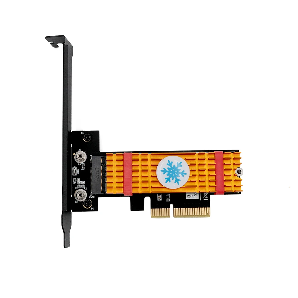 

PCI Express 3,0x4 к M.2 NVMe SSD NGFF Pcie M2 переходная карта адаптер Suppor 2242 2260 M2 SSD низкопрофильный кронштейн M.2 радиатор