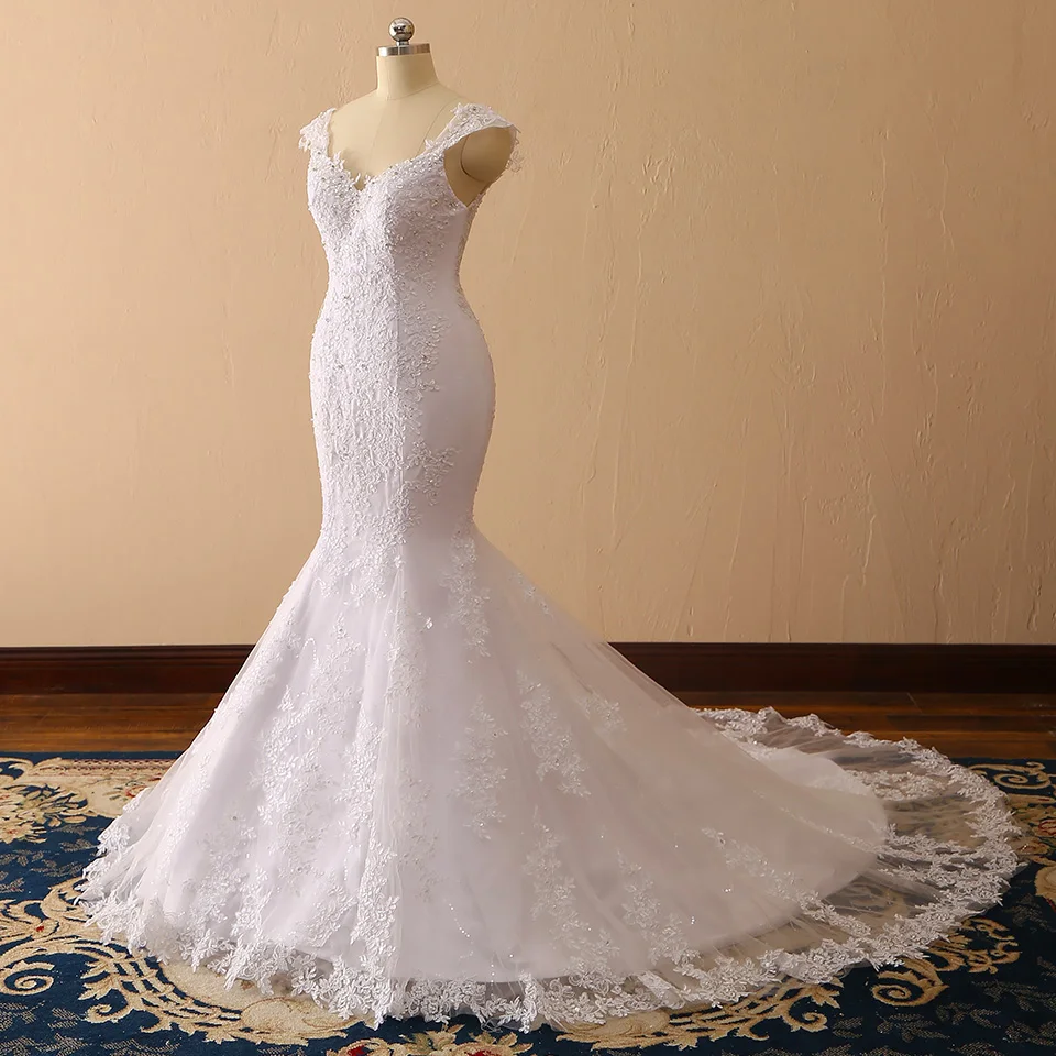 SIJANE Vestidos de Noiva глубокий v образный вырез винтажное свадебное платье годе
