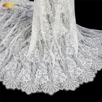 3m lot french eyelash lace fabric 150cm white diy exquisite lace embroidery clothes wedding dress accessories