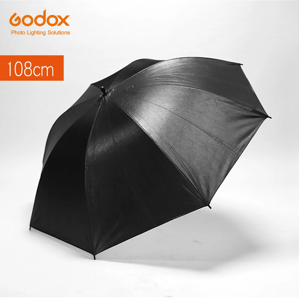 Godox 4" 108 см ОТРАЖАТЕЛЬ МЯГКИЙ Зонт Фотостудия вспышка свет зернистый черный серебряный зонтик Зонт-отражатель