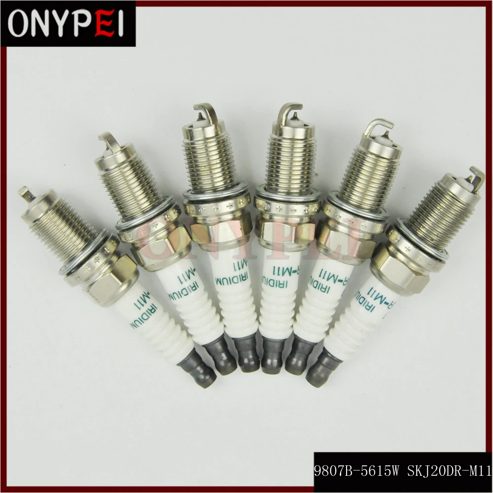 6 шт./лот 9807B-5615W SKJ20DR-M11 иридиевая Свеча зажигания для Honda Accord CR-V Acura RL TSX 9807B5615W SKJ20DRM11