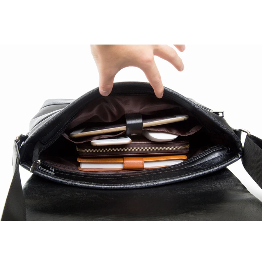 Англия Стиль кожаные мужские сумки через плечо крышка мужчины crossbody высокого