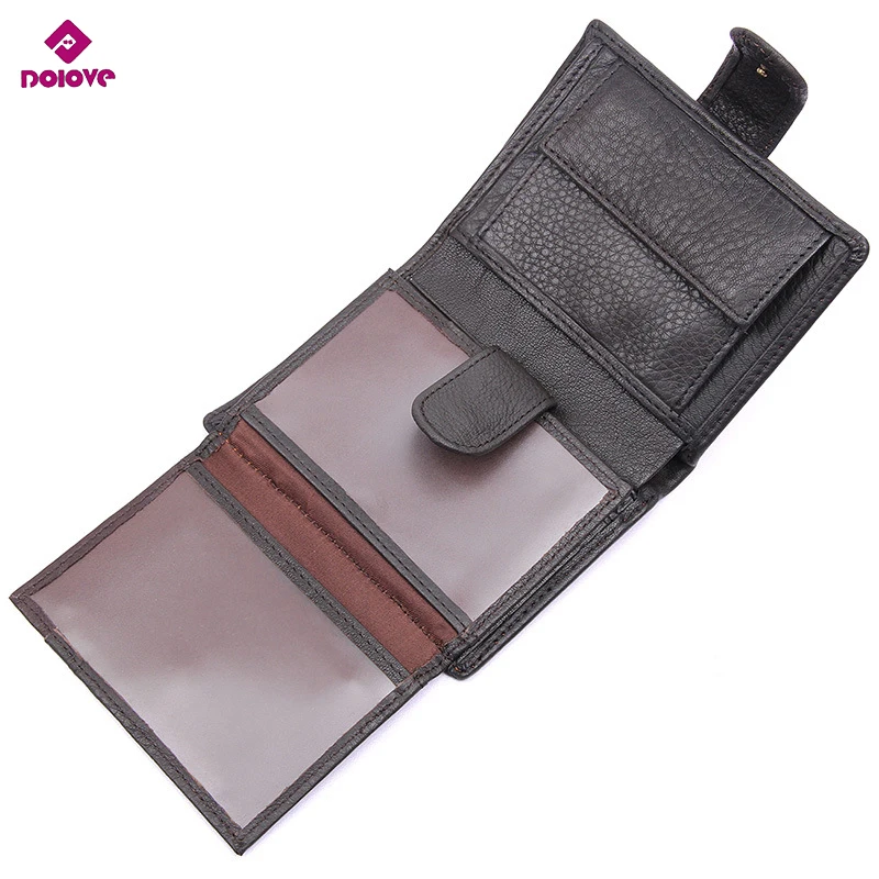 Мужской кошелек DOLOVE из натуральной коровьей кожи модный брендовый бумажник с